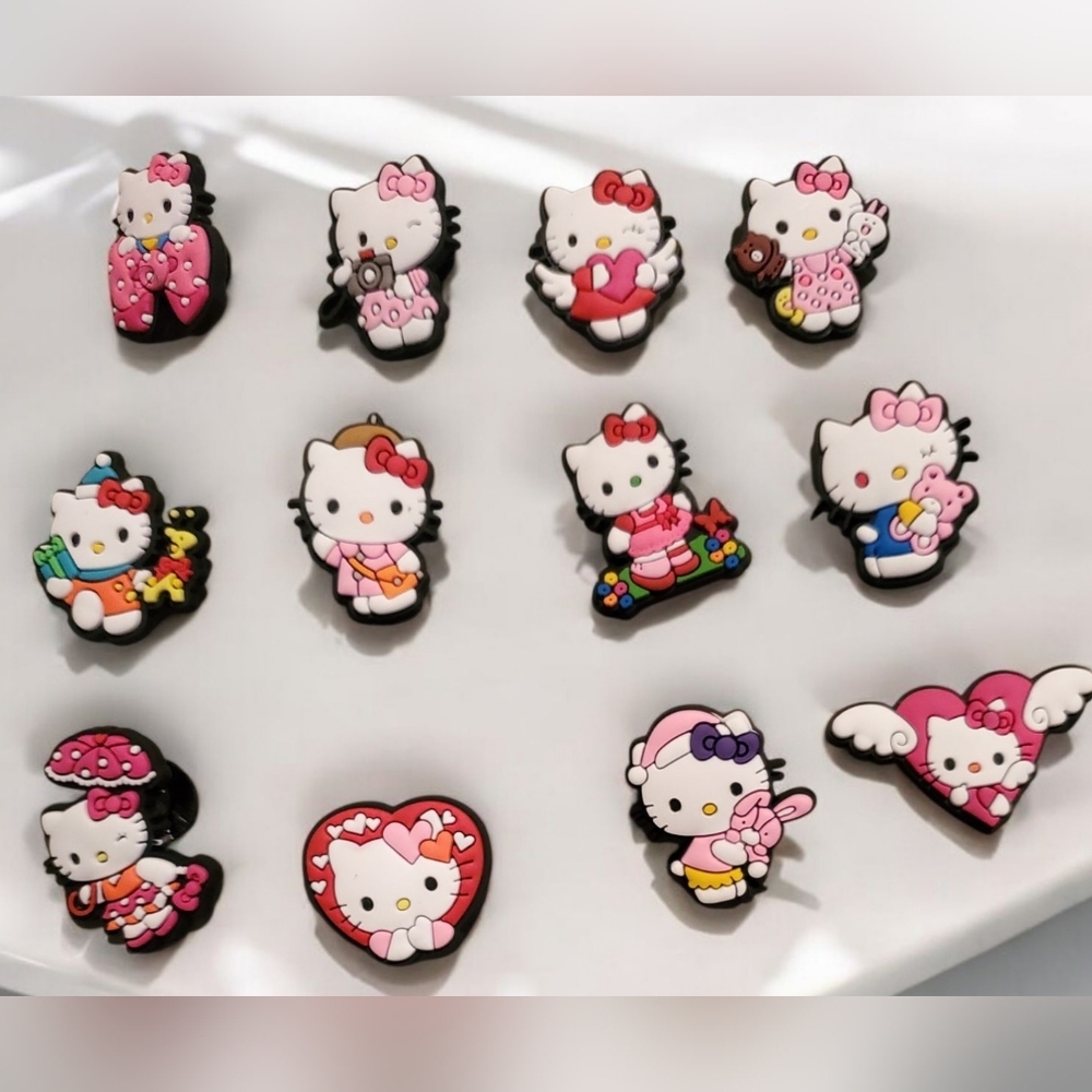 Hello Kitty Inspired Croc Charms Set Kawaii Jibbitz Cute Shoe Charms